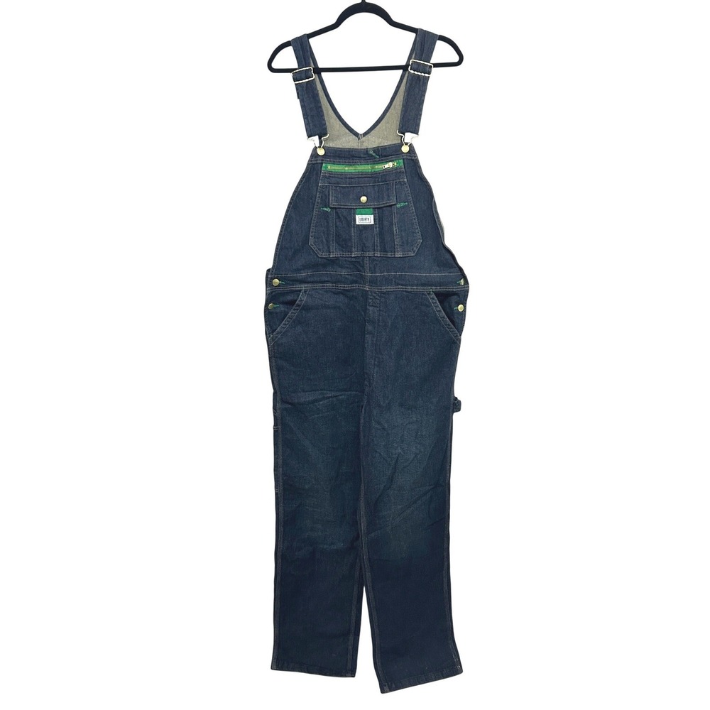 Liberty Denim Overalls 38X32 Relaxed Carpenter Utility Farm Workwear Americana